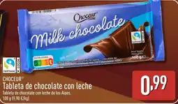 ALDI CHOCEUR Tableta de chocolate con leche oferta