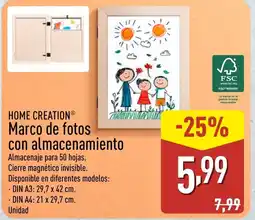 ALDI HOME CREATION Marco de fotos con almacenamiento oferta