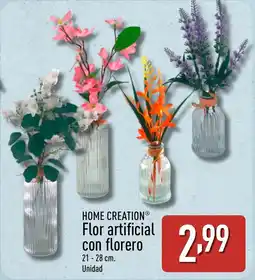 ALDI HOME CREATION Flor artificial con florero oferta
