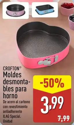 ALDI CROFTON Moldes desmonta bles para horno oferta