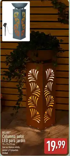 ALDI BELAVI Columna solar LED para jardín oferta