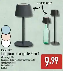 ALDI CASALUX Lámpara recargable 3 en 1 oferta