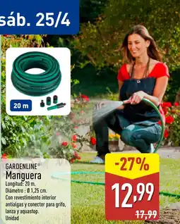 ALDI GARDENLINE Manguera oferta