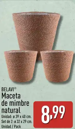 ALDI BELAVI Maceta de mimbre natural oferta