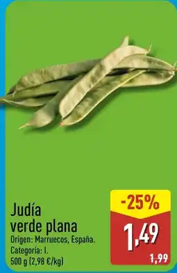 ALDI Judía verde plana oferta