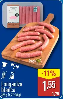 ALDI Longaniza blanca oferta