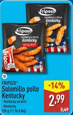ALDI FRIPOZO Solomillo pollo Kentucky oferta