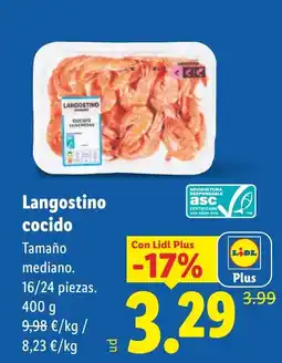 Lidl Langostino cocido oferta