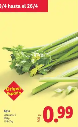 Lidl Apio oferta