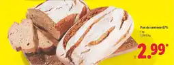 Lidl Pan de centeno 67% oferta