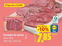 Lidl Escalopín de vacuno oferta