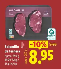 Lidl Solomillo de ternera oferta