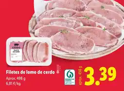 Lidl Filetes de lomo de cerdo oferta