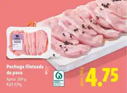Lidl Pechuga fileteada de pavo oferta