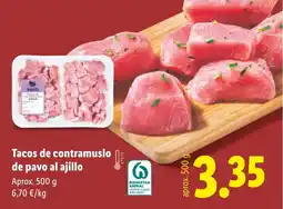 Lidl Tacos de contramuslo de pavo al ajillo oferta