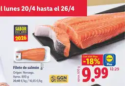 Lidl Filete de salmón oferta