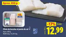 Lidl Filete de bacalao al punto de sal oferta