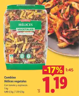 Lidl COMBINO Hélices vegetales oferta