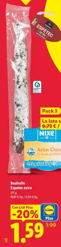 Lidl REALVALLE Espetec extra oferta