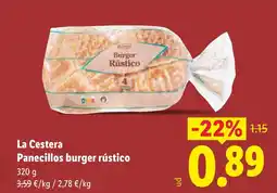 Lidl LA CESTERA Panecillos burger rústico oferta