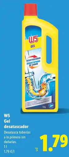 Lidl W5 Gel desatascador oferta