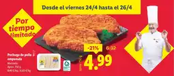 Lidl Pechuga de pollo empanada oferta