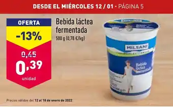ALDI Bebida láctea fermentada 500g oferta