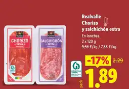 Lidl REALVALLE Chorizo y salchichón extra oferta