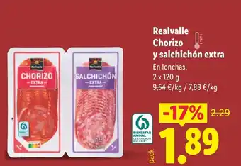 Lidl REALVALLE Chorizo y salchichón extra oferta