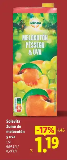 Lidl SOLEVITA Zumo de melocotón oferta