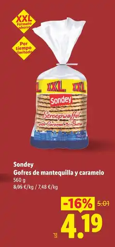 Lidl SODNEY Gofres de mantequilla y caramelo oferta