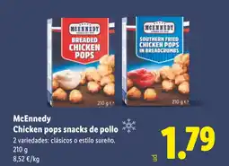 Lidl MCENNEDY Chicken pops snacks de pollo oferta