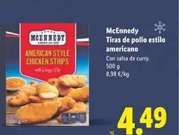 Lidl MCENNEDY Tiras de pollo estilo americano oferta