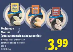 Lidl MCENNEDY Mousse (queso/caramelo salado/cookies) oferta
