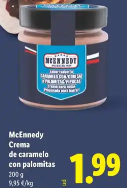 Lidl MCENNEDY Crema de caramelo con palomitas oferta