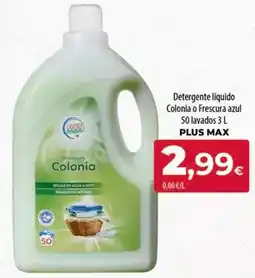 Spar Tenerife Plus - detergente líquido colonia o frescura azul 50 lavados oferta