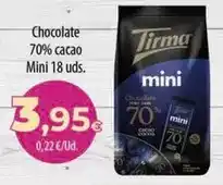 Spar Tenerife Tirma - chocolate 70% cacao mini oferta
