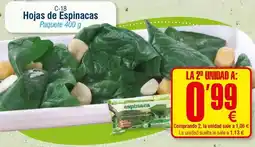 Abordo Hojas de espinacas oferta