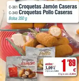 Abordo Croquetas jamón caseras oferta