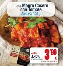 Abordo Magro casero con tomate oferta