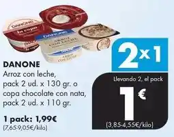Supermercados Lupa Danone - arroz con leche o copa chocolate con nata oferta