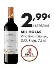 Supermercados Lupa Mil hojas - vino tinto crianza, d.o. rioja oferta