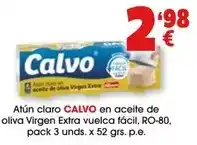 TOP Cash & Carry Calvo - atún claro en aceite de oliva virgen extra vuelca fácil oferta