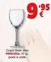 TOP Cash & Carry Princesa - copa gran vino oferta