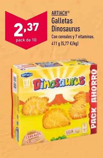 ALDI Artiach Galletas Dinosaurus 411g oferta