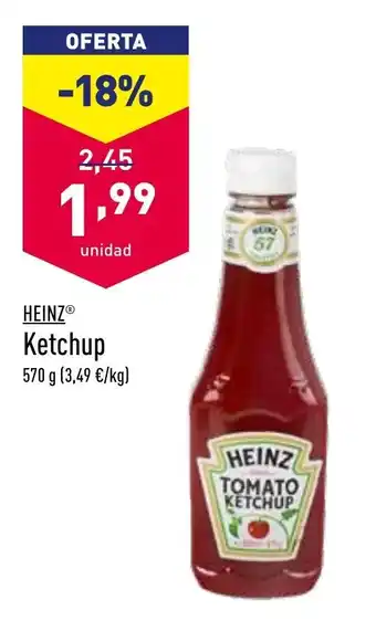 ALDI Heinz Ketchup 570g oferta