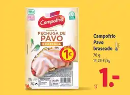 Lidl CAMPOFRIO Pavo braseado oferta