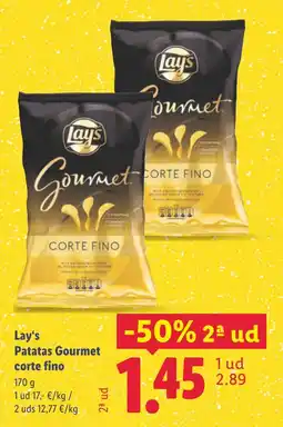 Lidl LAY'S Patatas Gourmet corte fino oferta