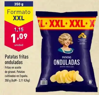 ALDI Patatas fritas onduladas 350g oferta