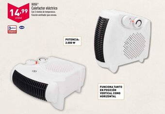 ALDI Quigg Calefactor eléctrico oferta